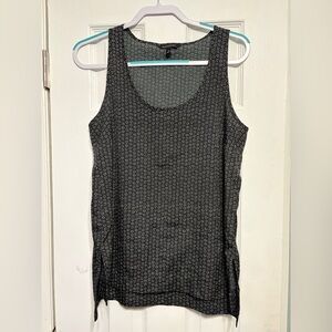 Banana Republic Black and White Heart Patterned Tank Top